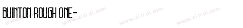 Buinton Rough One字体转换